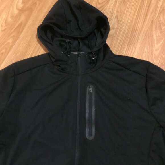 Mondetta Outdoor Project Mens Black Medium Hooded Jacket Wind Water Resistant - Picture 2 of 12